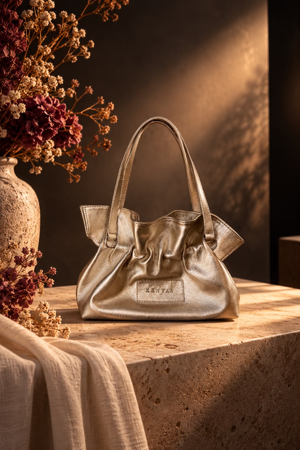 Cartera Rugged Dorado